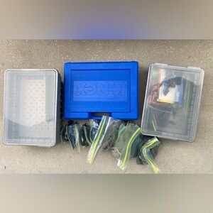 K’nex Lot With 4 Cases - 1 Blue 3 Gray With Clear Lids And Pieces